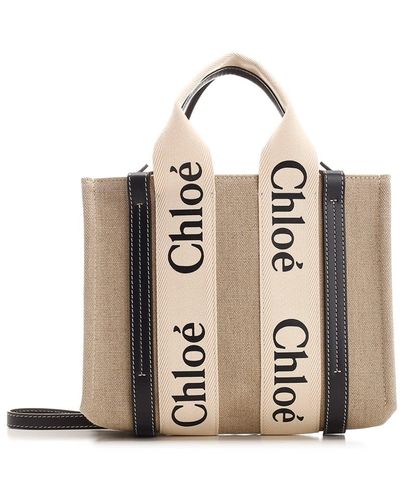 Chloé Small Woody Tote Bag - Natural