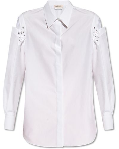 Alexander McQueen Shirt With Cutouts - White