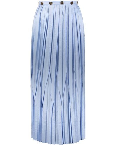 Ferragamo Pleated Skirt - Blue