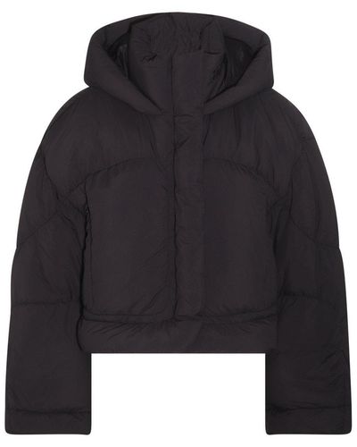 Acne Studios High-Neck Hooded Puffer Jacket - Black