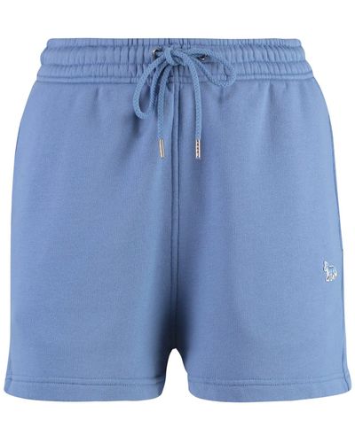 Maison Kitsuné Cotton Shorts - Blue