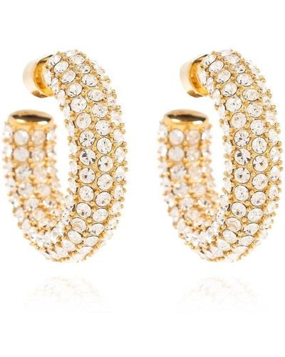 Jacquemus Embellished Hoop Earrings - Metallic