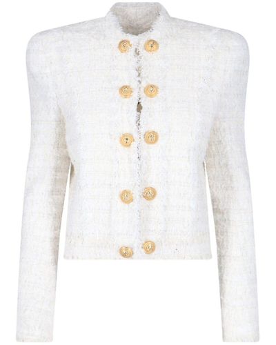 Balmain Button Detail Jacket - White