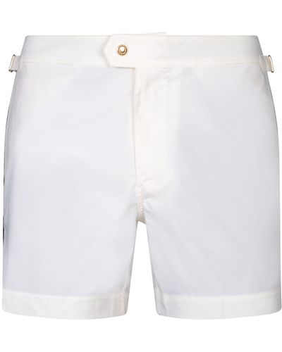 Tom Ford Piping Swimsuit - White