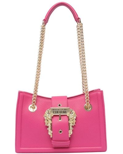 Versace Jeans Couture Logo-engraved Buckle Shoulder Bag - Pink