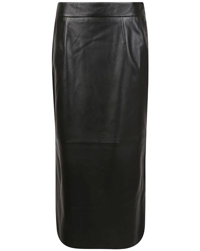 Arma Leather Skirt - Black
