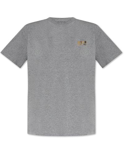 Golden Goose T-shirt With Logo - Gray