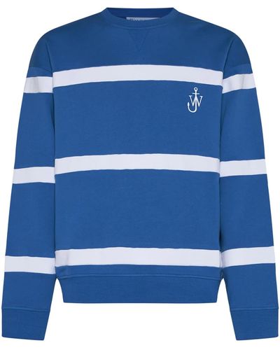 JW Anderson Striped Cotton Sweatshirt - Blue