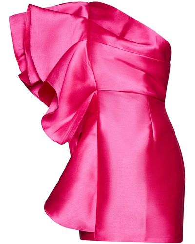 Solace London Rio One-shoulder Mini Dress - Pink