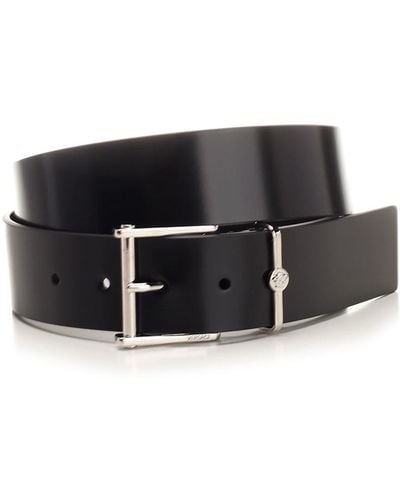 Versace Black Leather Belt