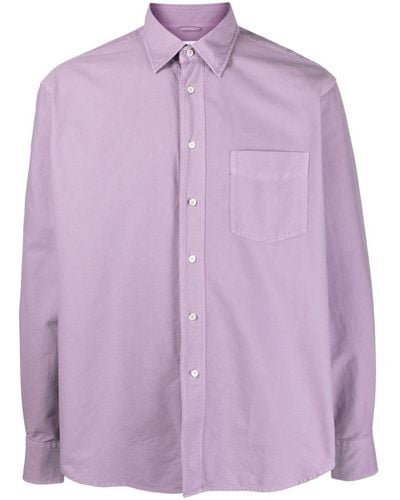 Aspesi Long-sleeve Cotton Shirt - Purple