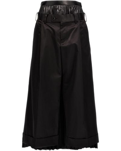 Junya Watanabe Skirt Insert Trousers - Black