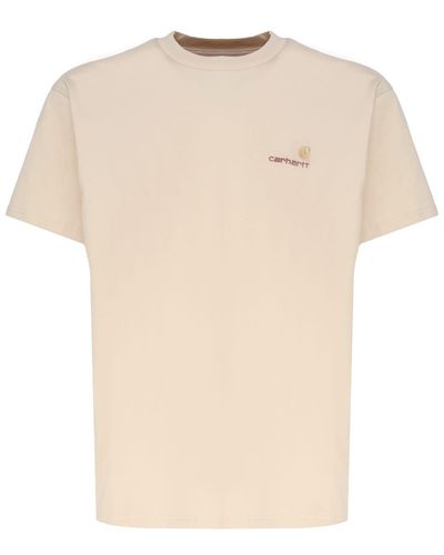 Carhartt T-Shirt With Logo - Natural