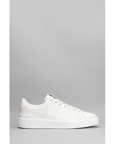 Balmain B-court Leather Sneakers - White