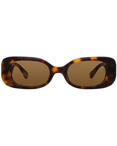 Linda Farrow Lola Rectangular Sunglasses - Multicolour