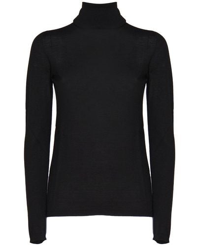 Max Mara High Neck Sweater - Black