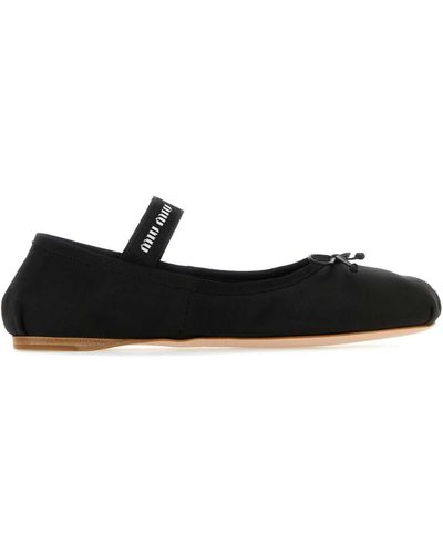 Miu Miu Flat Shoes - Black