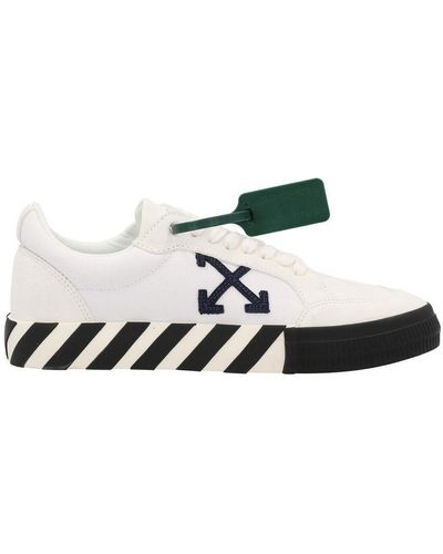 Off-White c/o Virgil Abloh Vulcanized Lace-Up Sneakers - White