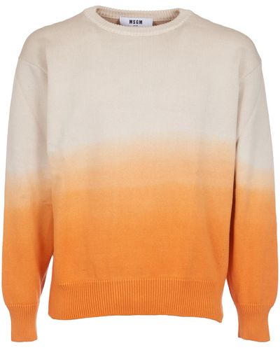 MSGM Ombre Effect Sweatshirt - Orange
