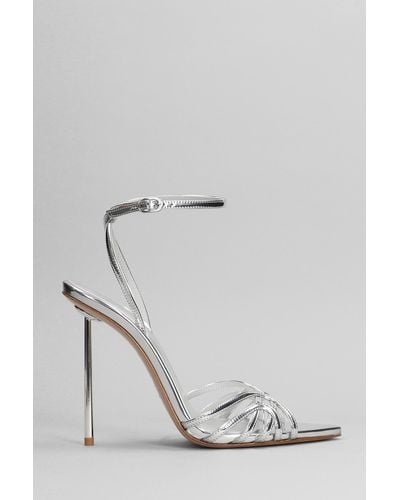 Le Silla Bella Sandals In Silver Leather - Metallic