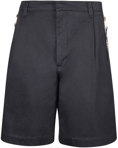 Moschino Bull Cotton Bermuda Shorts - Blue