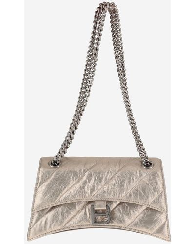 Balenciaga Small Quilted Crush Chain Bag - Metallic