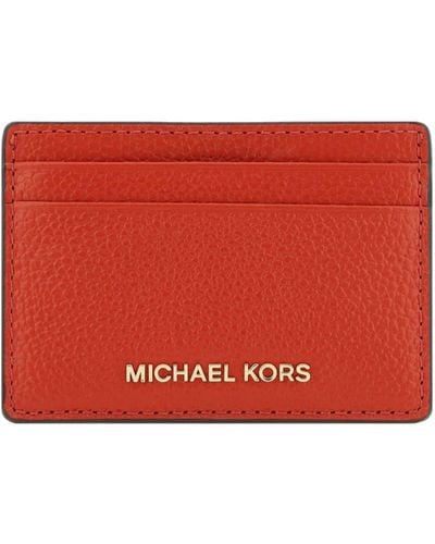Michael Kors Jet Set Leather Cardholder - Red