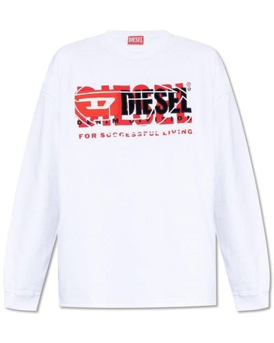 DIESEL ‘S-Baxt-N1’ Sweatshirt With Logo - White