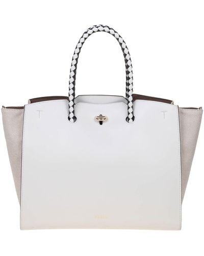 Furla Semi-Rigid Shopping Bag - White