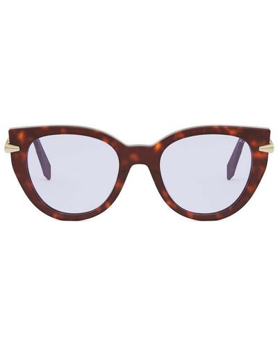 BVLGARI Cat-Eye Frame Glasses - Brown