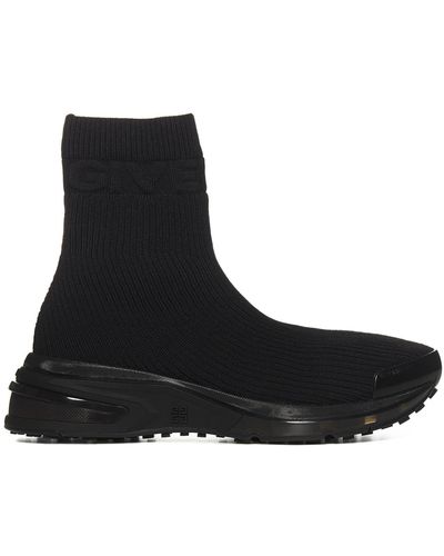 Givenchy Giv 1 Stretch Knit Sneakers - Black