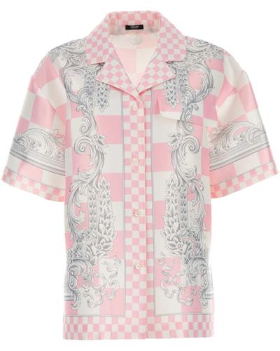 Versace Printed Duchesse Shirt - Pink