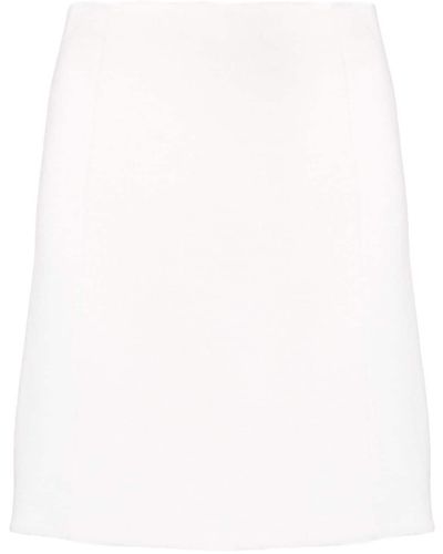 P.A.R.O.S.H. Above-knee Wool Skirt - White