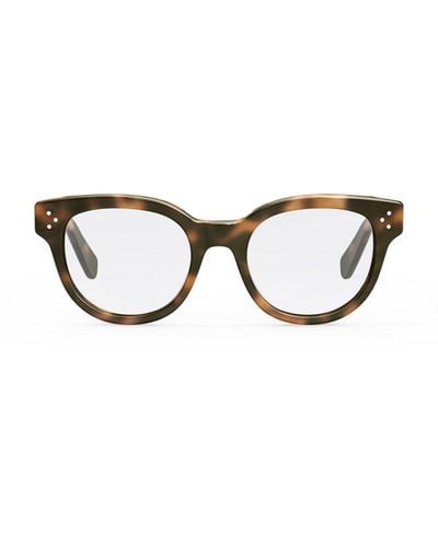 Celine Rounded Frame Glasses - Brown
