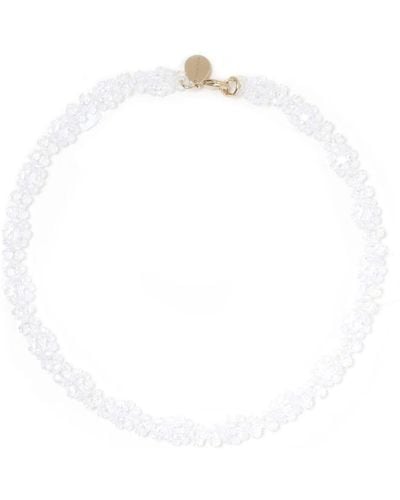 Simone Rocha Crystal Daisy Chain Necklace Accessories - White