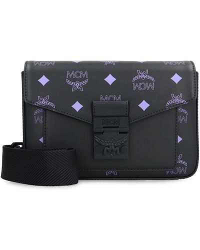 MCM Viktor Faux Leather Shoulder Bag - Black