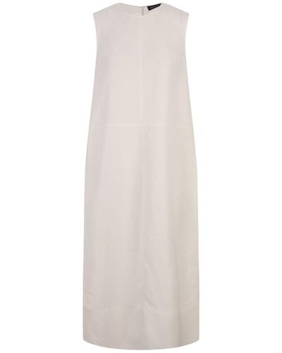 Fabiana Filippi Linen And Viscose Dress - White