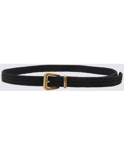 Brunello Cucinelli Black Linen Belt