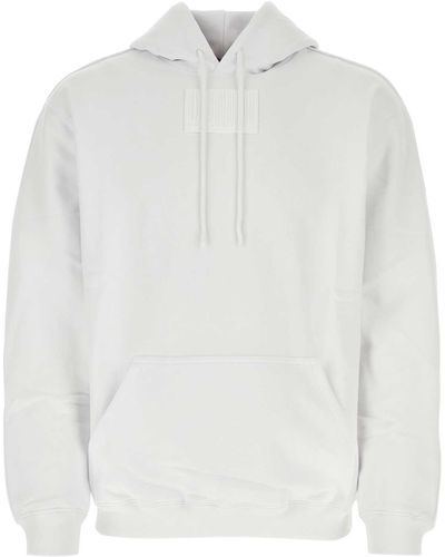 VTMNTS Cotton Blend Oversize Sweatshirt - White