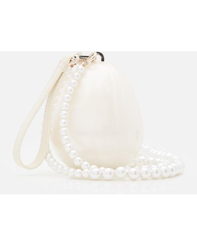 Simone Rocha Pearl Micro Egg Crossbody Bag - White