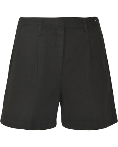 Massimo Alba Wrap Buttoned Shorts - Black