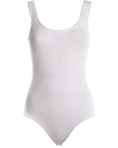 Bottega Veneta Ruffled Effect Nylon One-piece Swimsuit - White