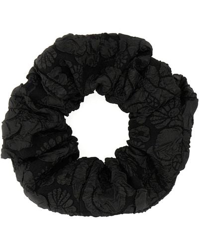 Ganni Polyester Blend Scrunchie - Black