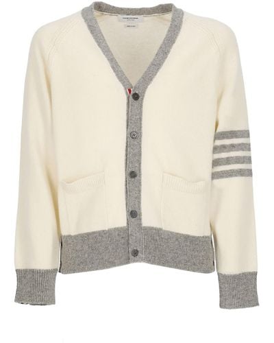 Thom Browne Buttoned Cardigan - Natural