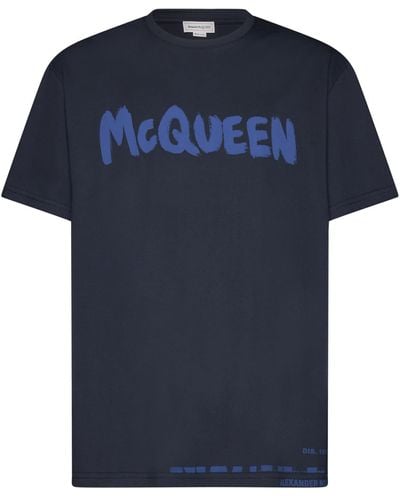 Alexander McQueen Printed T-shirt - Blue
