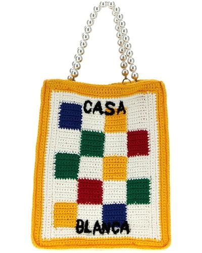 Casablancabrand Cotton Mini Crochet Square Hand Bags - Multicolor