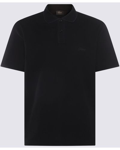 Brioni Black Cotton Polo Shirt