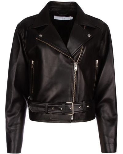 IRO Swata Asymmetrical Belted Jacket - Black