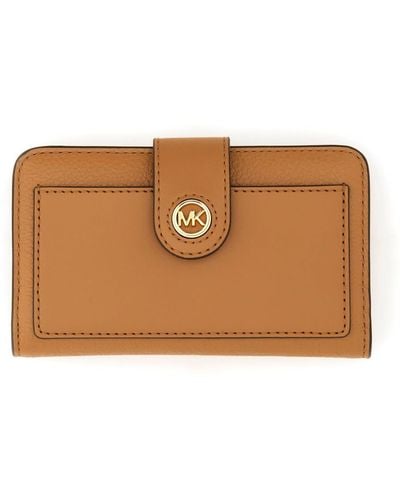 Michael Kors Wallet With Logo - Brown
