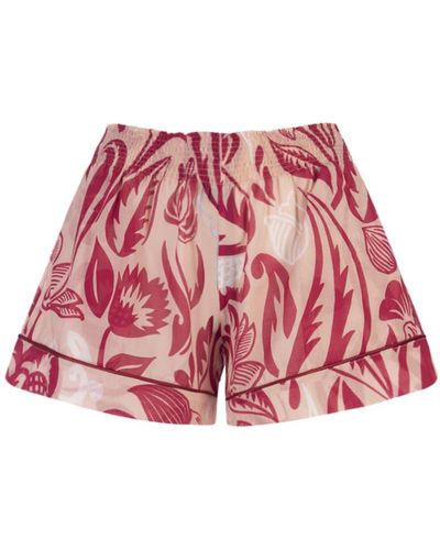 F.R.S For Restless Sleepers Burgundy Paul Poiret Toante Shorts - Red
